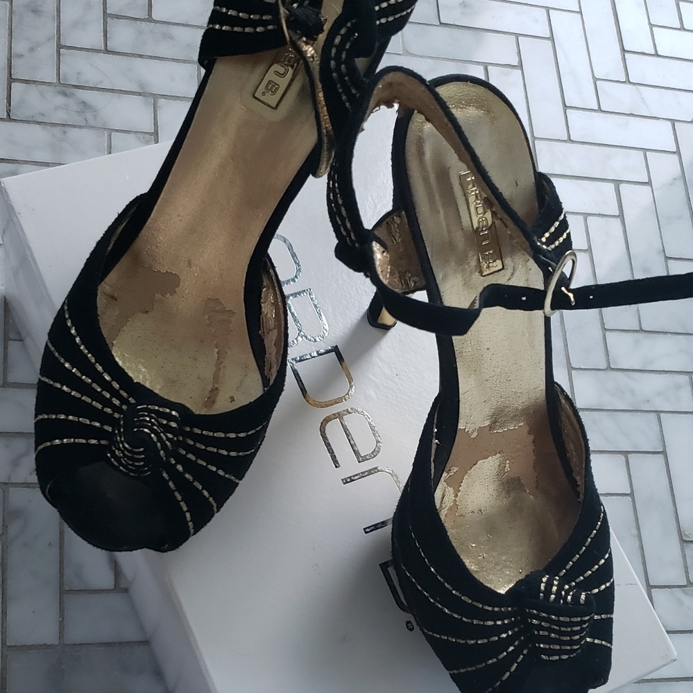 platform strap open toe heel